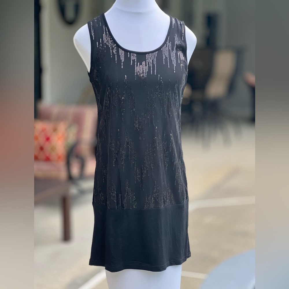 Romeo & Juliet Couture Sequin Mini Bodycon Dress Black Medium M Med - Picture 2 of 9